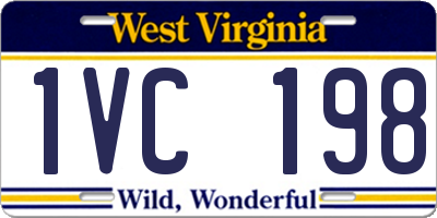 WV license plate 1VC198