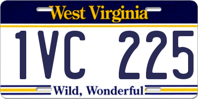 WV license plate 1VC225