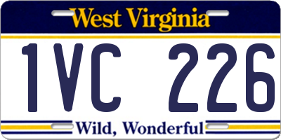 WV license plate 1VC226