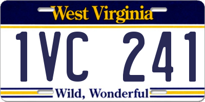 WV license plate 1VC241
