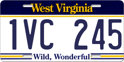 WV license plate 1VC245