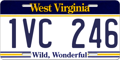 WV license plate 1VC246