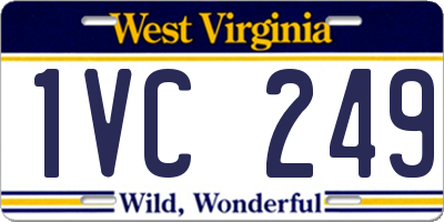 WV license plate 1VC249