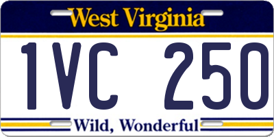 WV license plate 1VC250