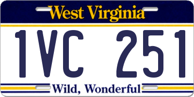 WV license plate 1VC251