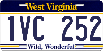 WV license plate 1VC252