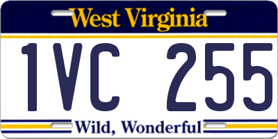 WV license plate 1VC255