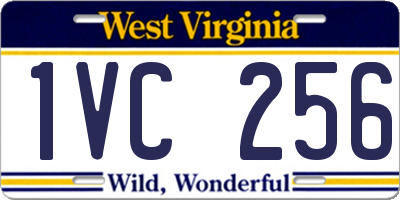 WV license plate 1VC256