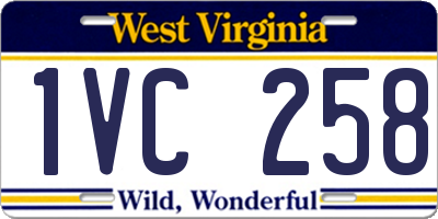 WV license plate 1VC258