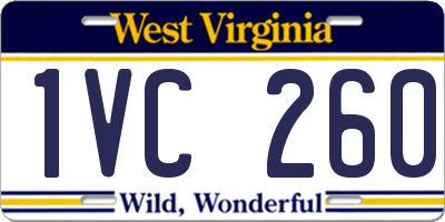 WV license plate 1VC260