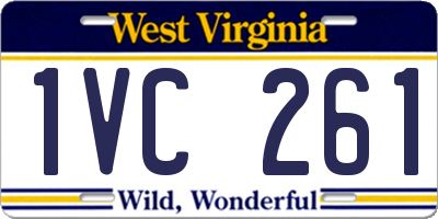 WV license plate 1VC261
