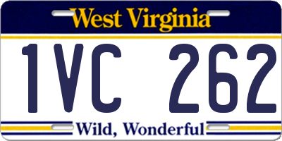 WV license plate 1VC262