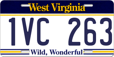 WV license plate 1VC263