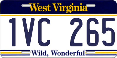 WV license plate 1VC265