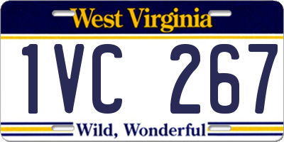 WV license plate 1VC267