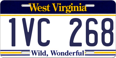 WV license plate 1VC268