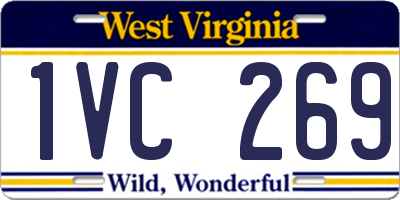 WV license plate 1VC269