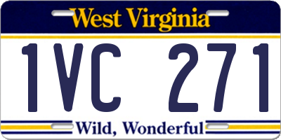WV license plate 1VC271