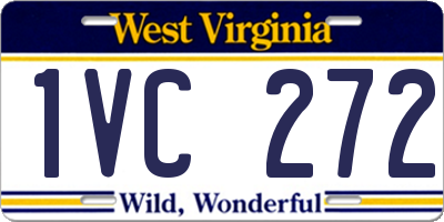 WV license plate 1VC272