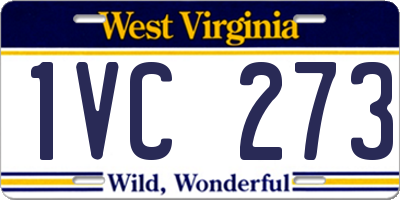 WV license plate 1VC273