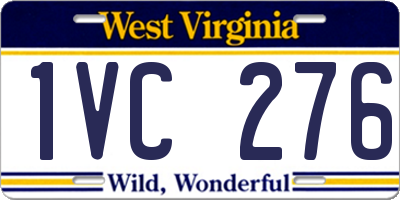 WV license plate 1VC276