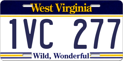 WV license plate 1VC277