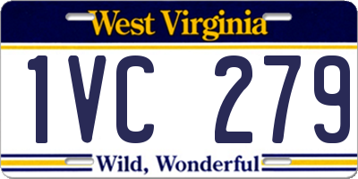 WV license plate 1VC279