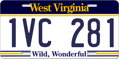WV license plate 1VC281