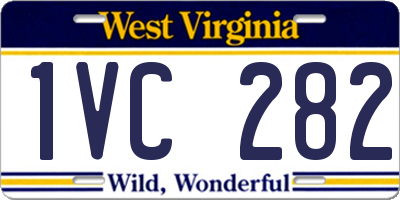 WV license plate 1VC282
