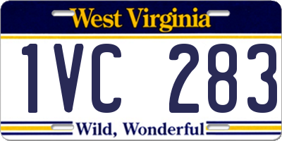 WV license plate 1VC283