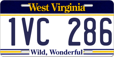 WV license plate 1VC286