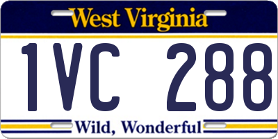 WV license plate 1VC288
