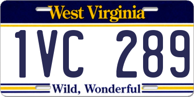 WV license plate 1VC289