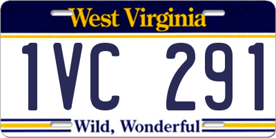 WV license plate 1VC291