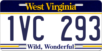 WV license plate 1VC293