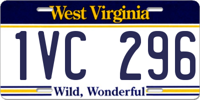 WV license plate 1VC296