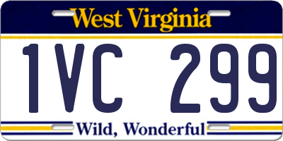 WV license plate 1VC299