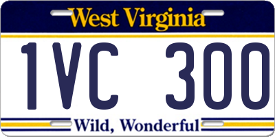 WV license plate 1VC300