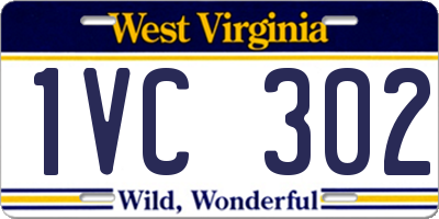 WV license plate 1VC302