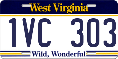 WV license plate 1VC303
