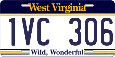WV license plate 1VC306