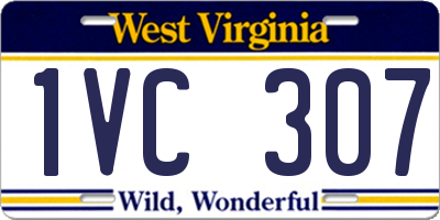 WV license plate 1VC307