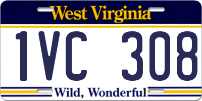 WV license plate 1VC308