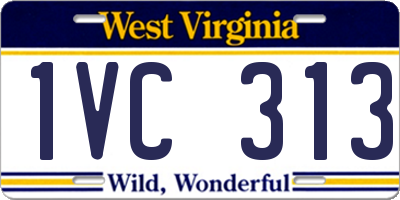 WV license plate 1VC313
