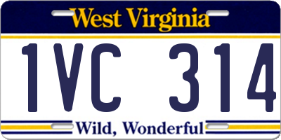 WV license plate 1VC314