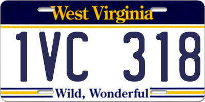 WV license plate 1VC318