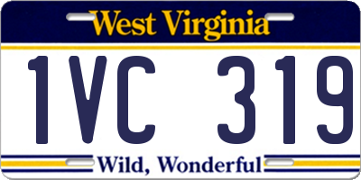 WV license plate 1VC319