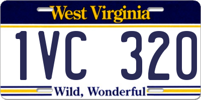 WV license plate 1VC320