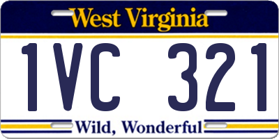 WV license plate 1VC321