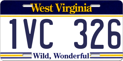 WV license plate 1VC326